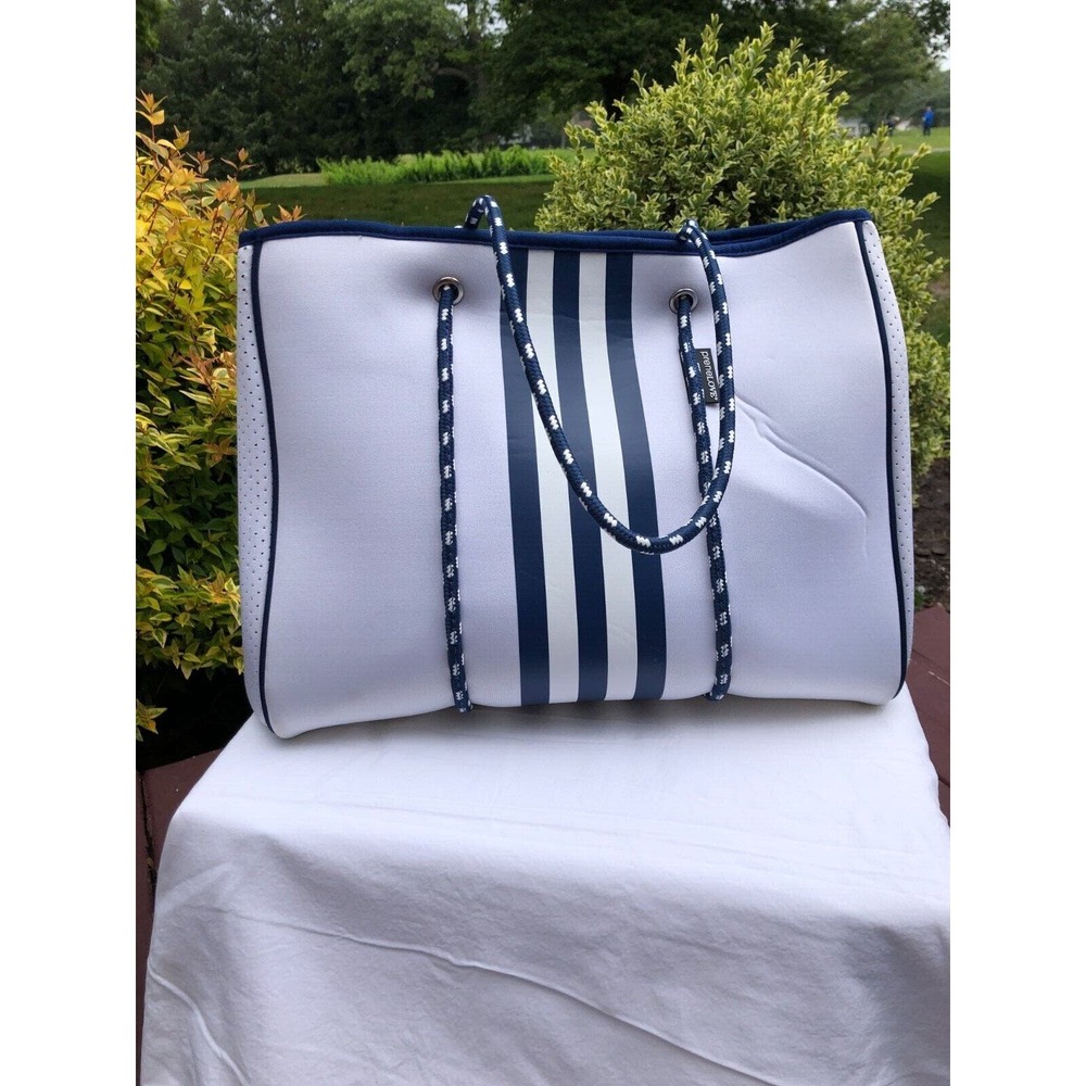 Prenelove‎ Ocean LT, White, Navy, Clutch & Tote Bag, Neoprene, Stone